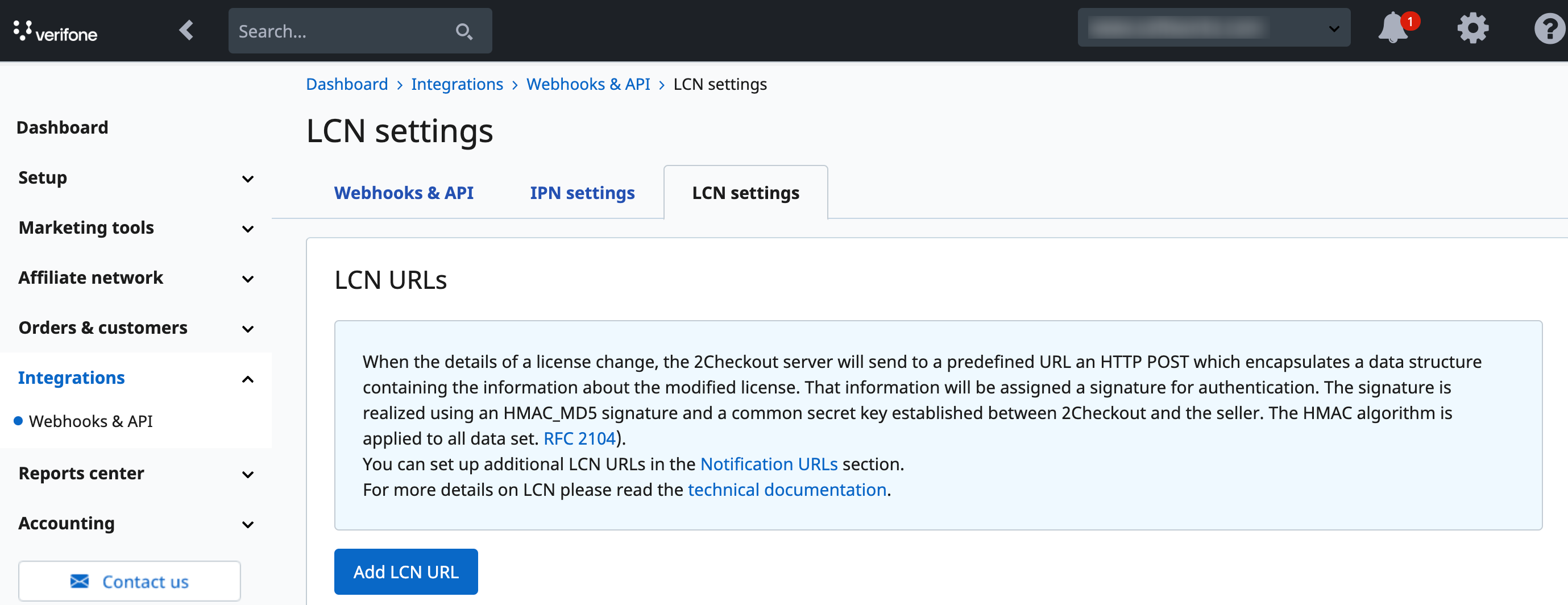 Adding LCN Notification