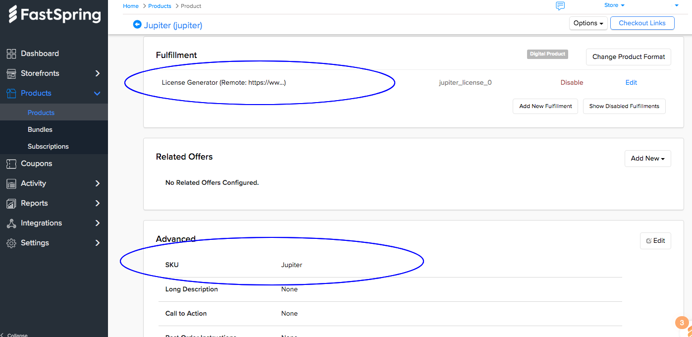 License Generator Configuration