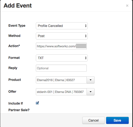 Sale Notification Configuration