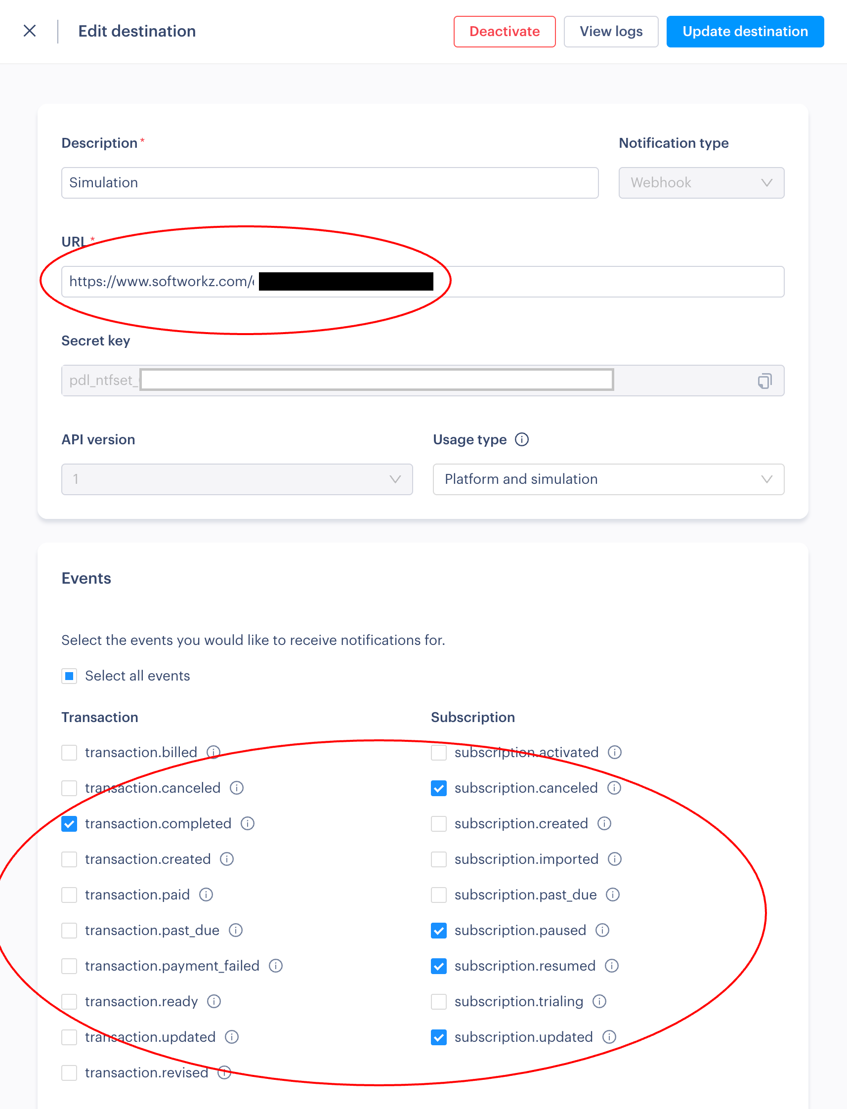 Setting Webhook