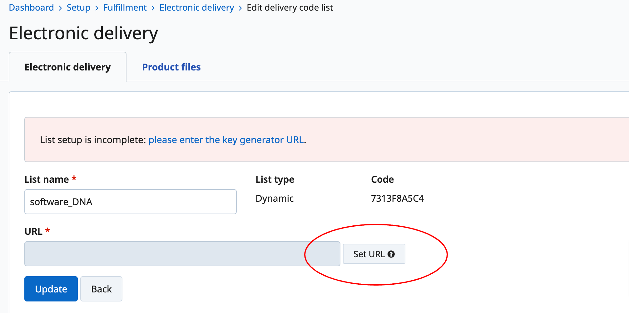 Configuring Delivery Dynamic Key List
