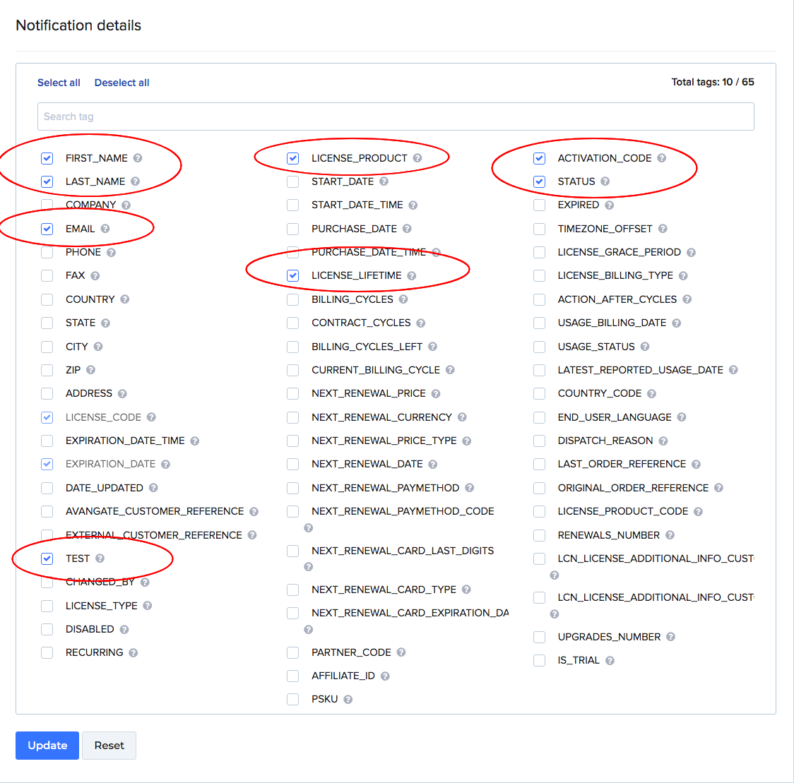 Setting IPN Tags