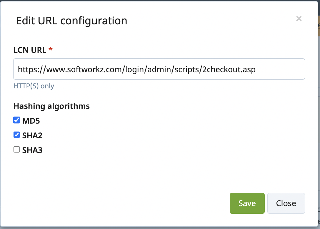 Setting LCN URL