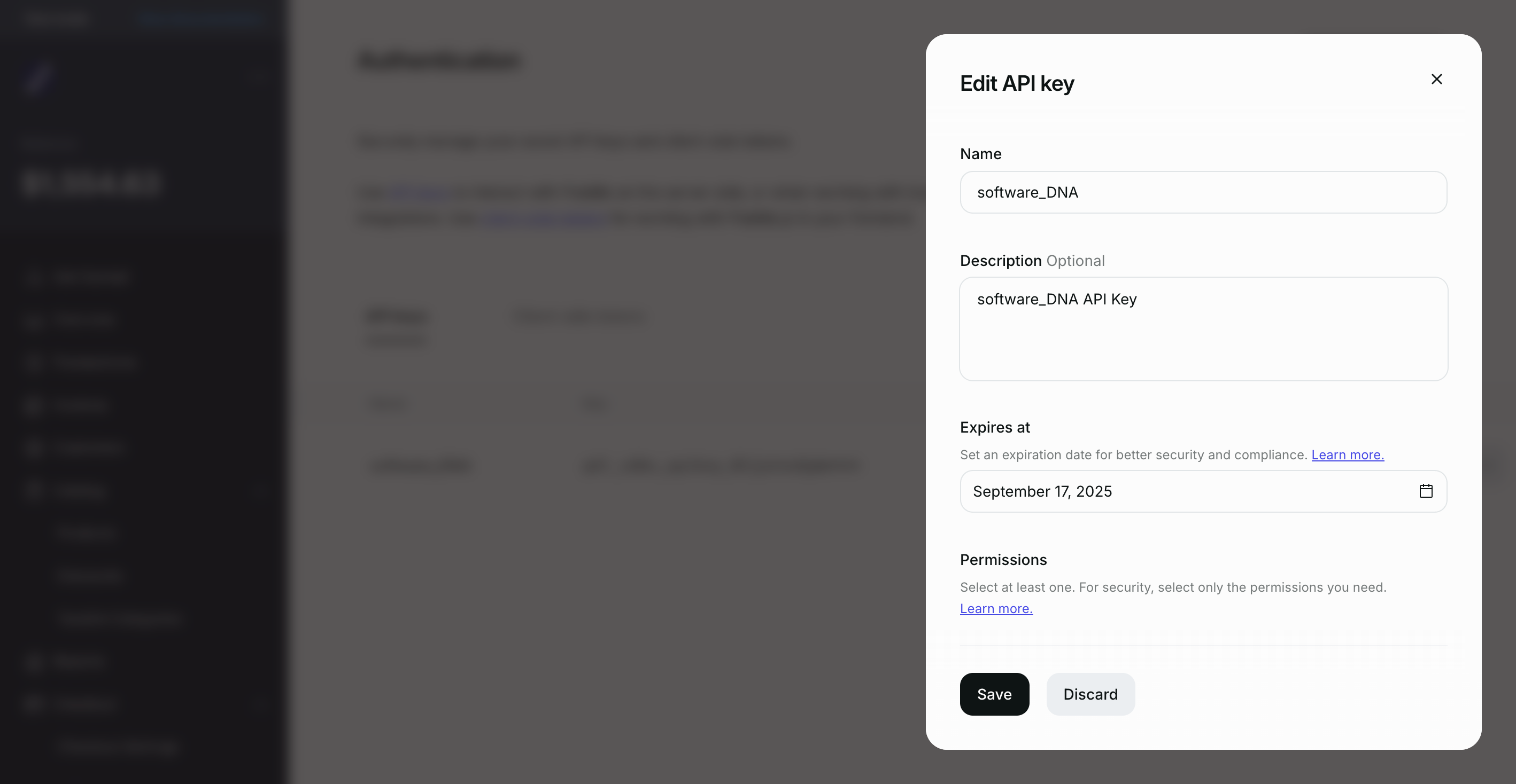 Creating API Key