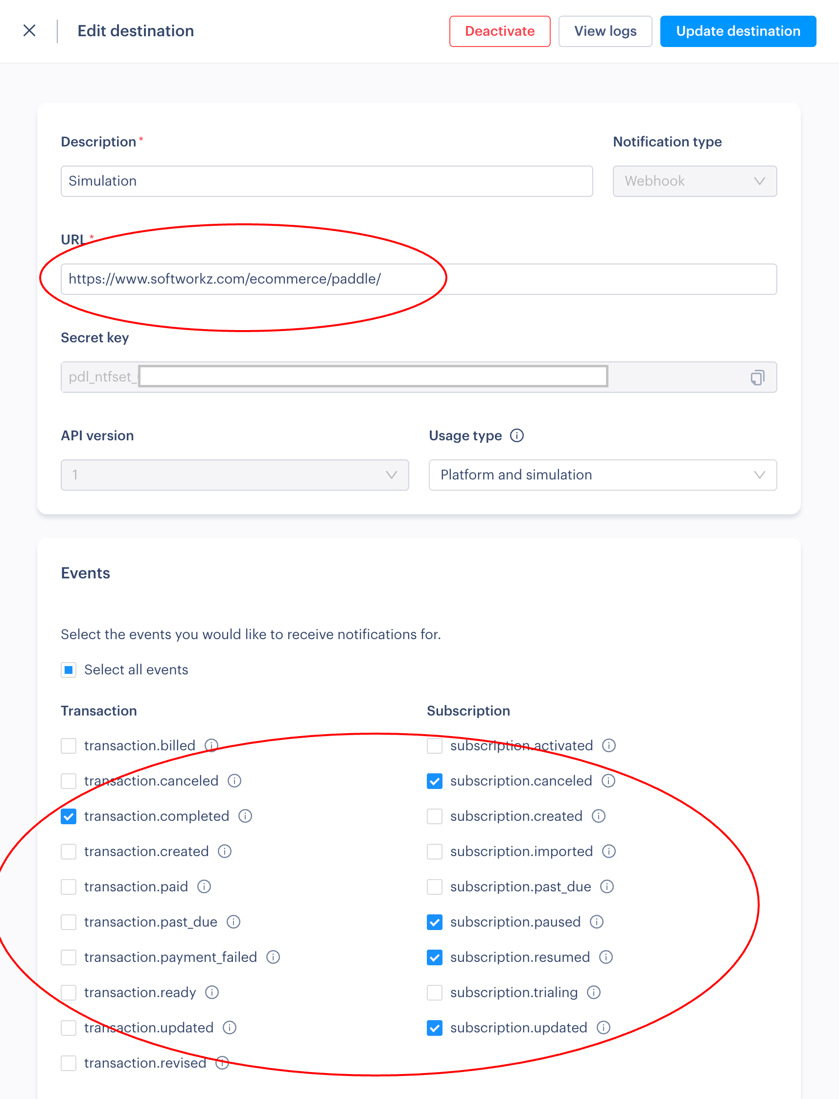 Setting Webhook