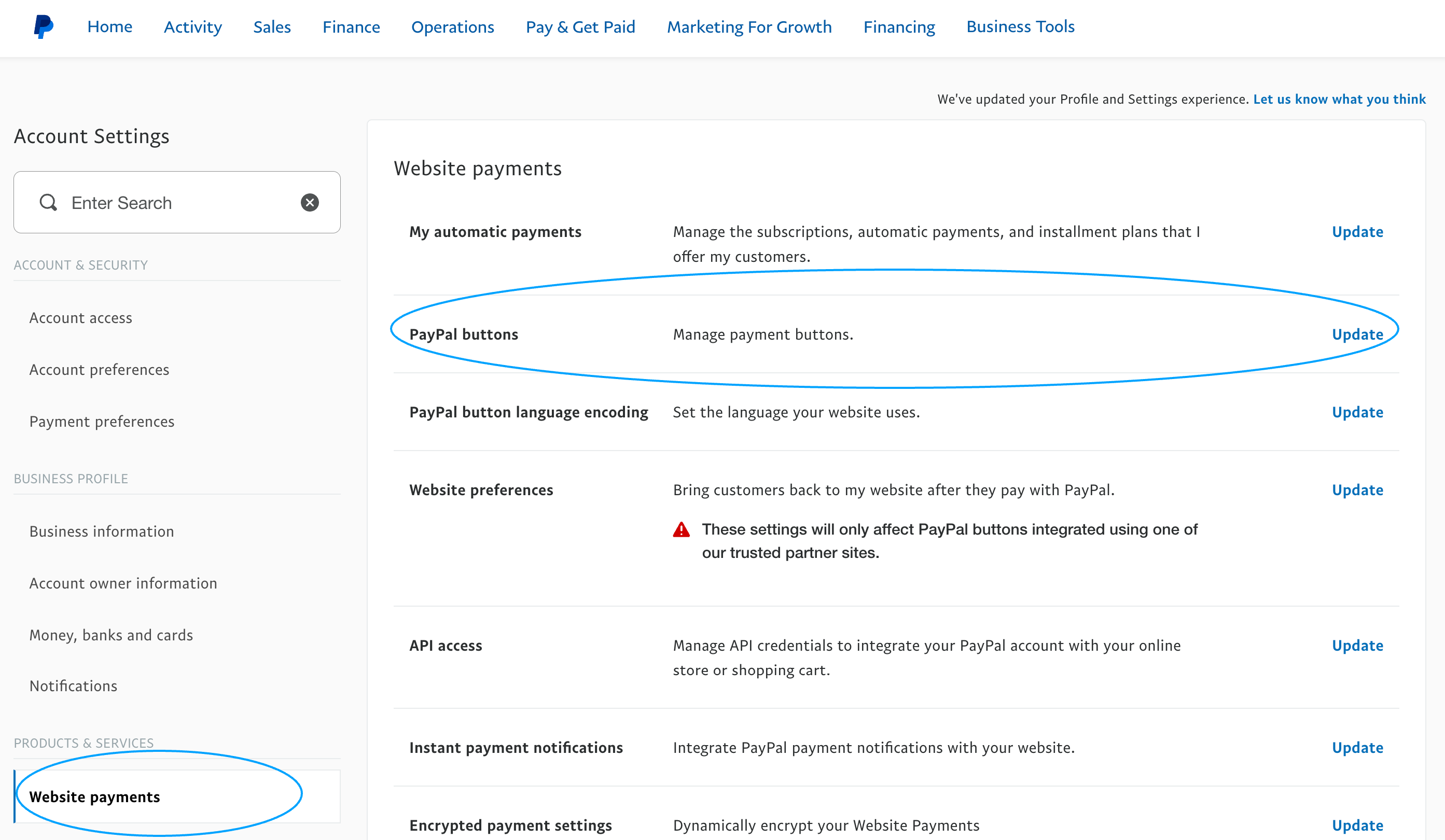 Setting IPN URL