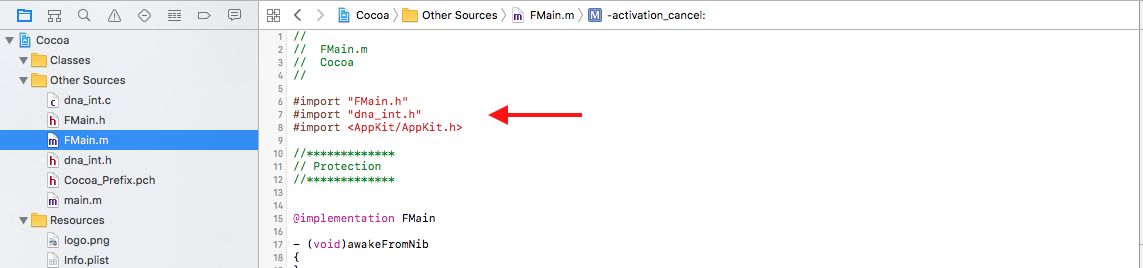 XCode Obj-C import
