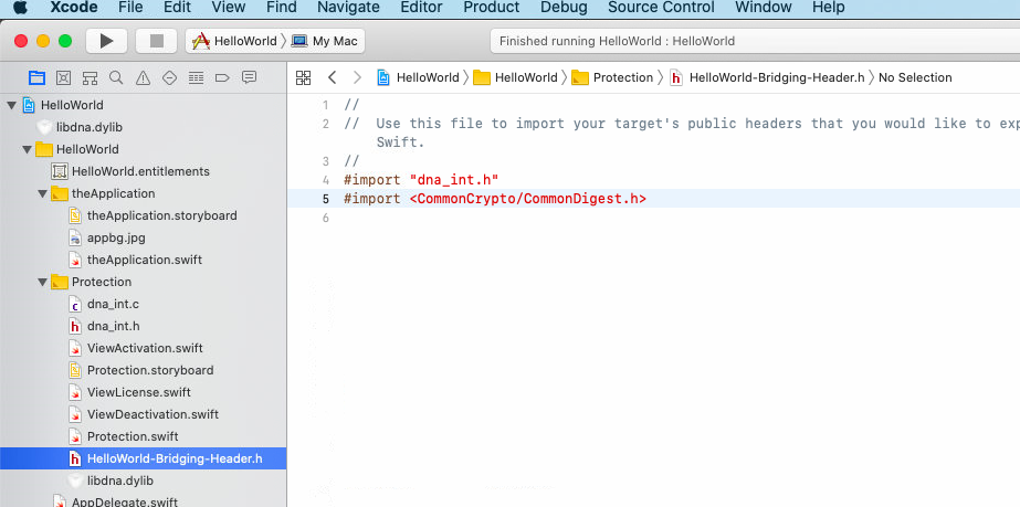 Add to Bridging Header