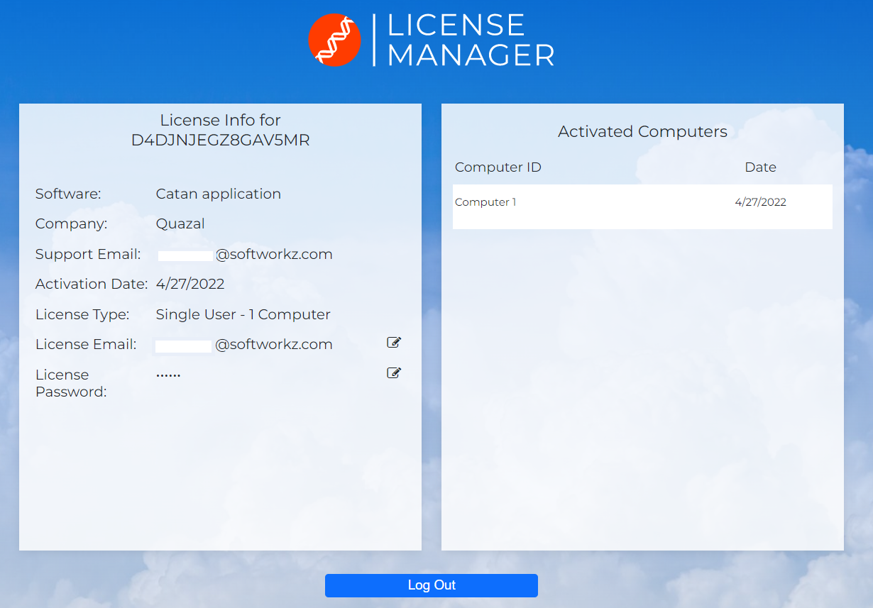 License Manager Display